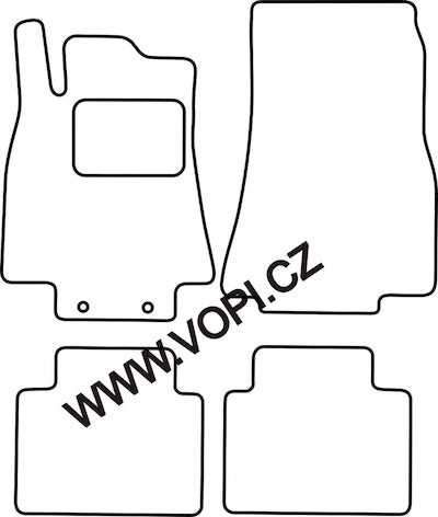 Autokoberce Mercedes B W245 original fixace 2005 - 2011 Royalfit (2952)